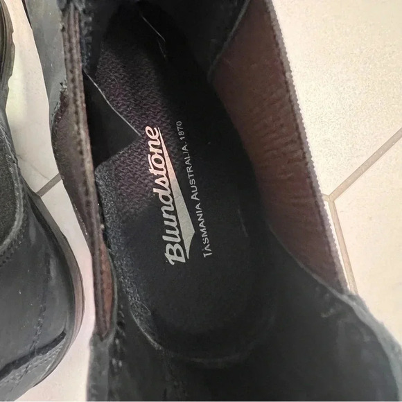 Blundstone Navy Blue Premium Leather Chelsea Boots Size 6 Womens - Picture 9 of 12